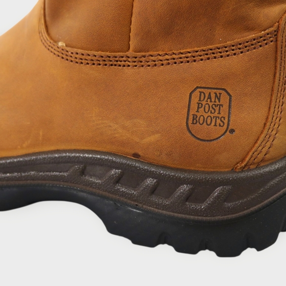 Dan Post Men Cummins 11" Waterproof Leather Western Work Boots DP62504 Size 8 - Picture 7 of 12